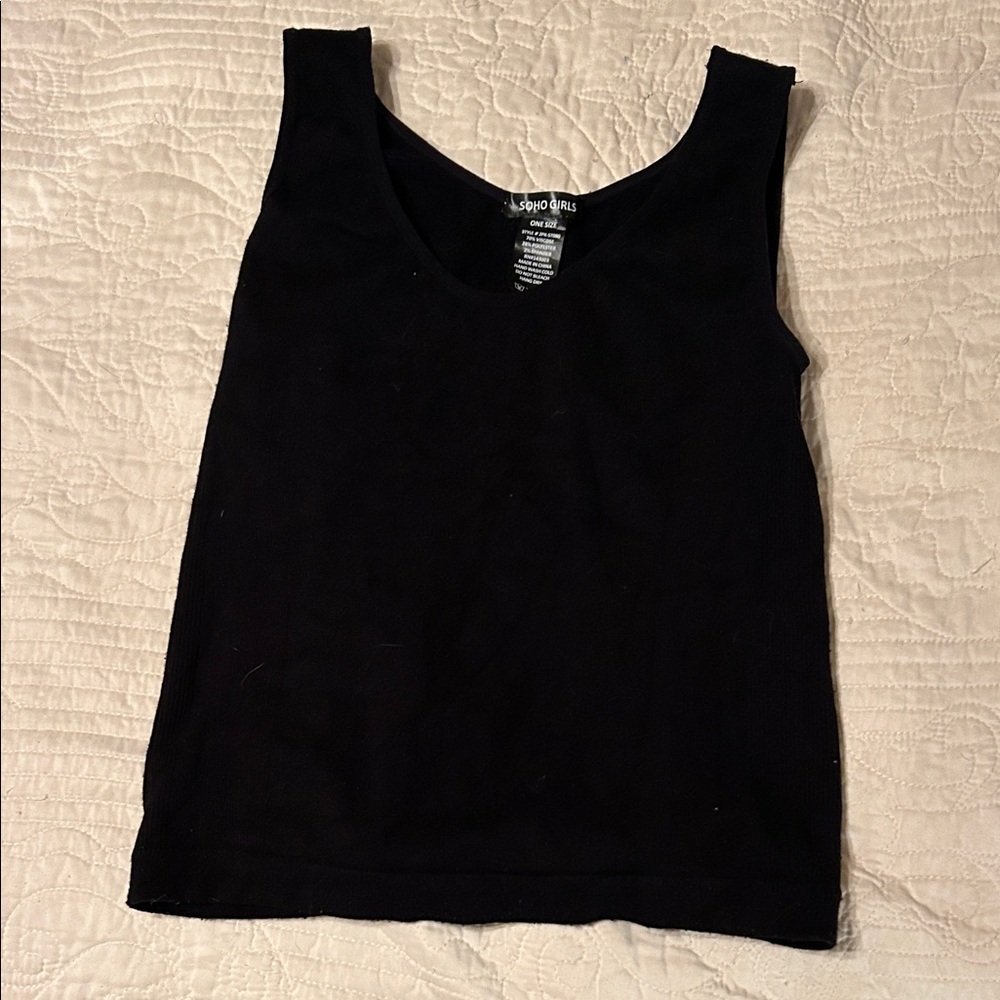 Soho Girls Women's Classic Black Tank Top